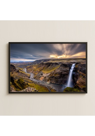 Büyük Kanyon Ve Şelale Uv Baskılı Panorama Pvc Tablo