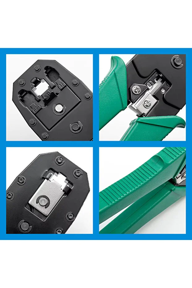 2in1 Set Rj45 8p8c Cat5e/cat6 Rj11 Utp Jak Sıkma Cakma Pensesi İnternet Ethernet Sıkma Pensesi + 100 Adet Jak