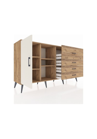 Kronos Konsol 4 Raflı 4 Çekmeceli Tek Kapaklı 176x59x99 Çam-ayta Çam-aytaşı/çam Kronos Konsol 4 Raflı 4 Çekmeceli Tek Kapaklı 176x59x99 Çam-ayta Çam-aytaşı/çam