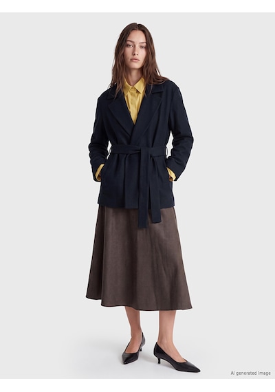 Lcw Modest Lacivert Kuşaklı Kadın Blazer Ceket