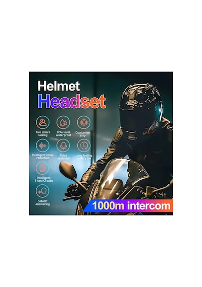 Yeni Model Y80-2x Motosiklet İntercom 2 Kişilik Bağlantı Rgb Işıklı Bluetooth Kulaklık Seti 43744093