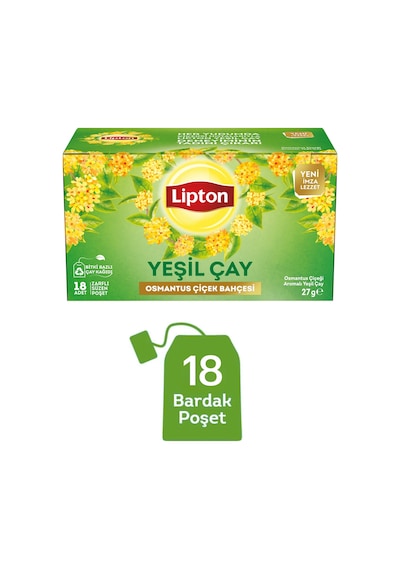 Lipton Osmantus Çiçek Bahçesi Aromalı Yeşil Çay 18li