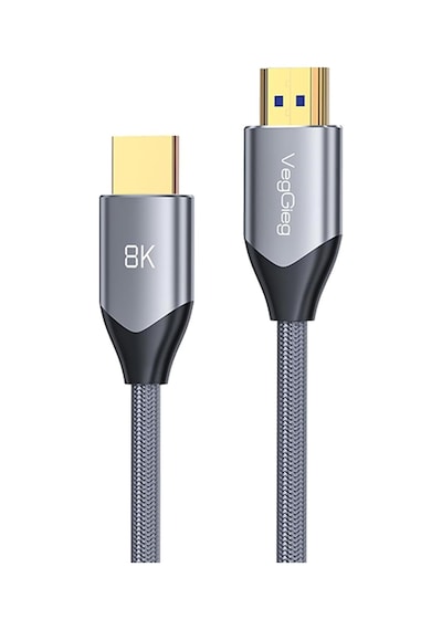 8k 60hz 4k 120hz 48 Gbps Hdr Arc Hdcp Örgülü Hdmı 2.1 Kablo 1 Metre