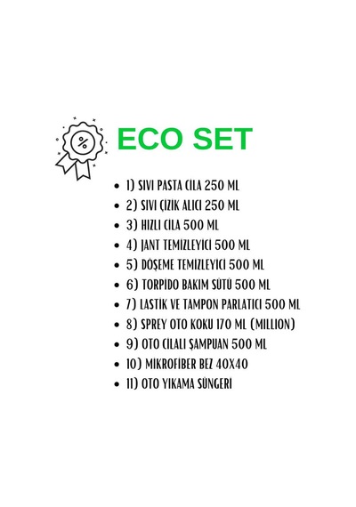 T-rax Eco Oto Bakım Seti Kova Araç Bakım Ve Temizlik Seti Full