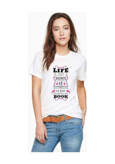 A Series Of Unfortunate Events Book Baskılı Beyaz Kadın Tshirt