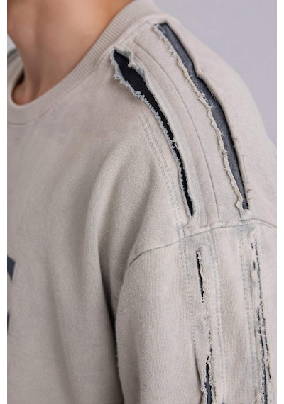 Defacto Boxy Fıt Bisiklet Yaka Sweatshirt H6268ax26spgr368 Gri-gr368