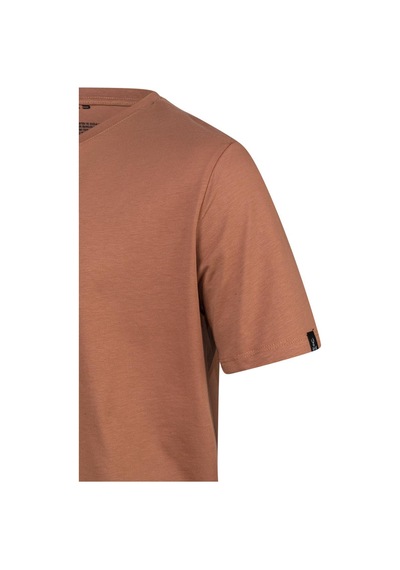 2as Alex Baskılı Erkek Sıfır Yaka T-shirt Kahve