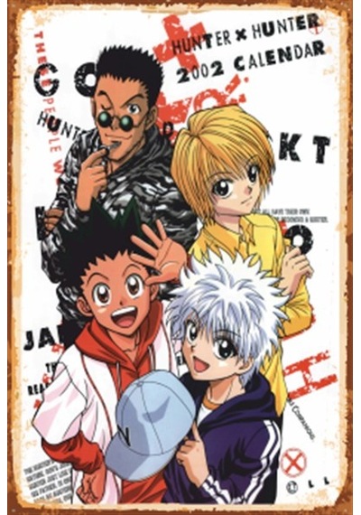 hunter x hunter anime kolaj retro ahşap poster 736