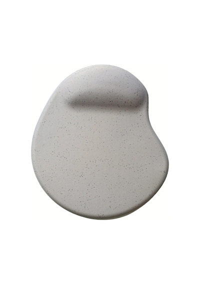 Oval Gri Kum Desen Bilek Destekli Kaymaz Bilgisayar Notebook Mouse Pad-bileklikli Maus Ped