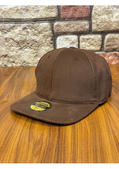 Hamze Hip Hop Snapback Rapper Basic Gabardin Cap Şapka Kahverengi