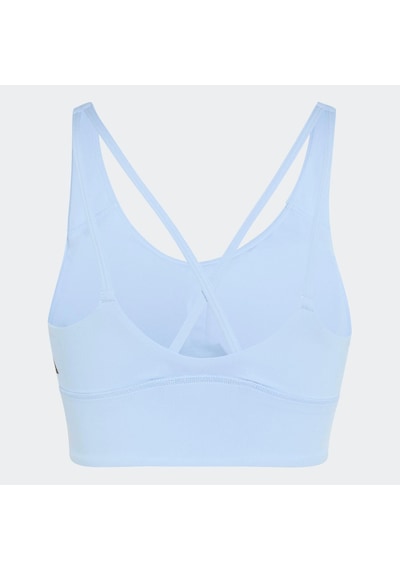 Adidas Studio All Me Kadın Mavi Hafif Destekli Sporcu Sütyeni Kx3161