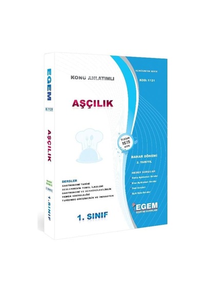 Aöf 1. Sınıf Aşçılık Tt Bahar Konu Anlatımlı Soru Bankası Seti