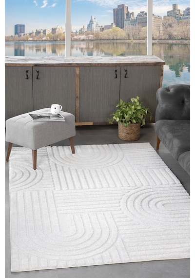 Mariesse Home Elit Bukleli Yumuşak Peluş Post Shaggy Çocuk Odası Oturma Odası Salon Mutfak Halısı B0691b Krem