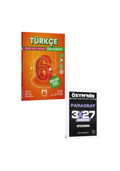Mozaik 2027 6. Sınıf Türkçe Soru Bankası+ Evp Akademi Paragraf