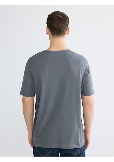 Lcwaıkıkı Classic Antrasit %100 Pamuk Regular Fit Basic Tişört