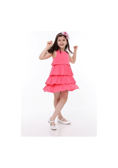 Neslice Kız Çocuk 3 Katlı Elbise
