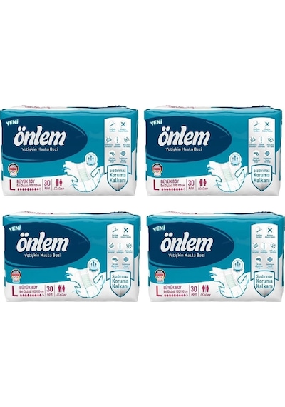 Belbantlı Yetişkin Bezi 120 Adet Large Büyük Boy L