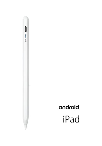 Bix Sp04 Stylus Pen Android İpad Universal Kapasitif Ekran Uyumlu Manyetik Çizim Tasarım Tablet Kalemi Beyaz