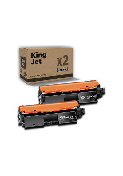 Kingjet Hp Uyumlu 17a Cf217a Standart Kapasiteli 2'li Paket Çipli  Uyumlu Toneri M102a