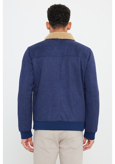 Ac&Co / Altınyıldız Classics Erkek Lacı Standart Fit Normal Kesim Gömlek Yaka Mont Lacivert Ac&Co / Altınyıldız Classics Erkek Lacı Standart Fit Normal Kesim Gömlek Yaka Mont Lacivert