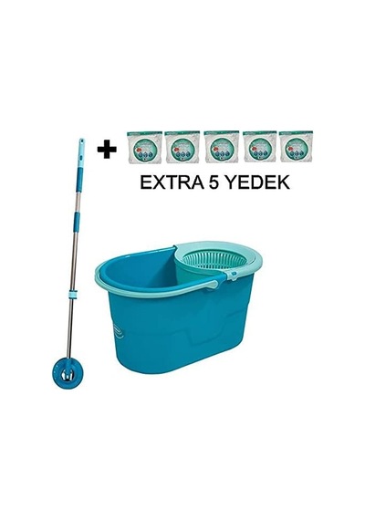 Motek Fix Mop Temizli Seti Paspas Temizlik Kovası+5ad Yedek Başlık