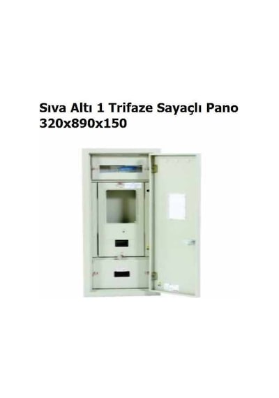 Sıva Altı 1 Trifaze Sayaçlı Pano 320x890x150