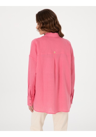 Pierre Cardin Kadın Pembe Gömlek Desenli 50301078-vr041 Pembe