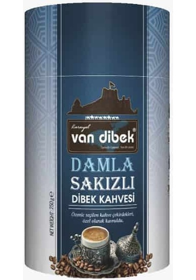 Damla Sakızlı Van Dibek Kahvesi Silindir Kutu 250 Gr. Geleneksel