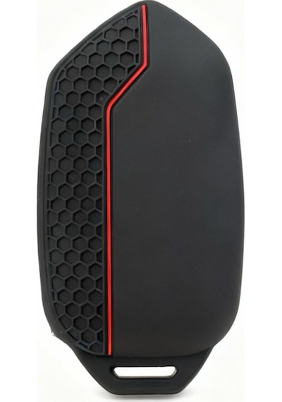 Gma Keys Togg T10x T10f 3 Tuşlu Smart Petek Desenli Koruma Anahtar Kılıfı Kırmızı Siyah Renk