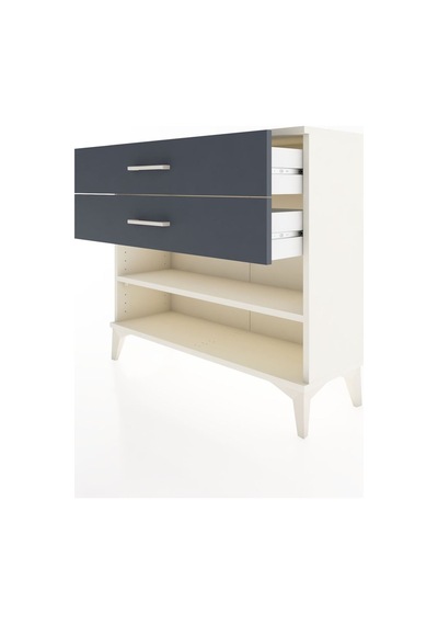 Arges Şifonyer Tek Raflı 2 Çekmeceli 88x30x80 Aytaşı-antrasit Aytaşı