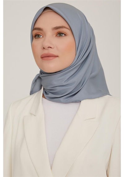 Armine Düz Twill Eşarp - Metalik Mavi 784 - İndigo 784