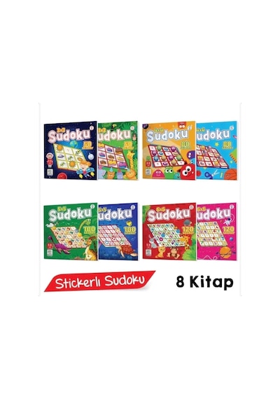 Stickerlı Sudoku Seti (8 KİTAP, 700 ADET STİCKER)