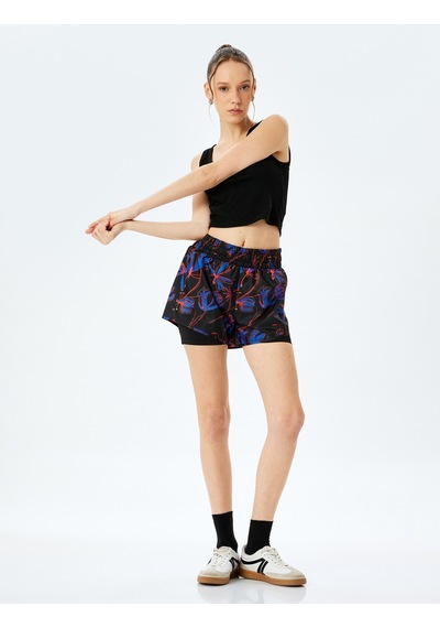 Koton U Yaka Slim Fit Kolsuz Crop Üst Siyah 5sak30094nk Siyah