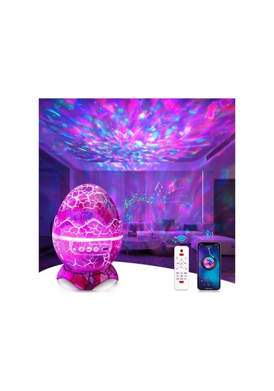 Dinozor Tasarımlı Bluetooth Hoparlör Gece Lambası Galaxy Led Projektör Çok Renkli 2 Saat Diğer