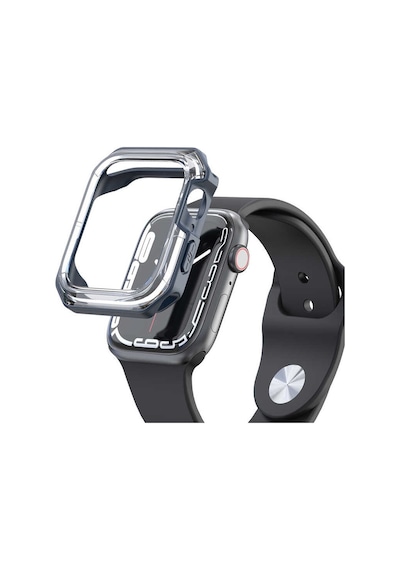 Watch 7 45mm Mkst Watch Gard 08 Sert Pc + Silikon Koruyucu - Mavi