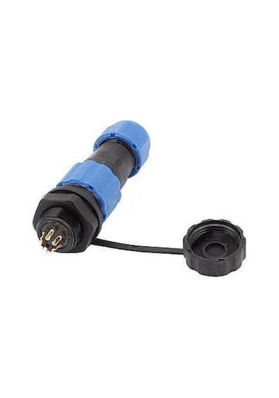 Sd16 6 Pin Su Geçirmez Erkek Panel Konnektörü - 16mm