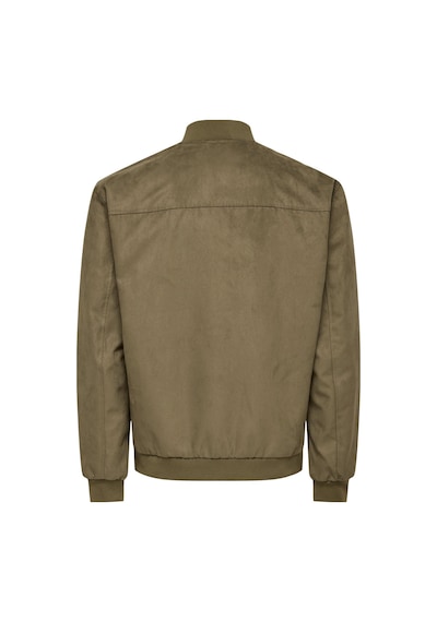 Only & Sons Onslucas Erkek Süet Görünümlü Bomber Ceket Günlük Rahat Şık Haki
