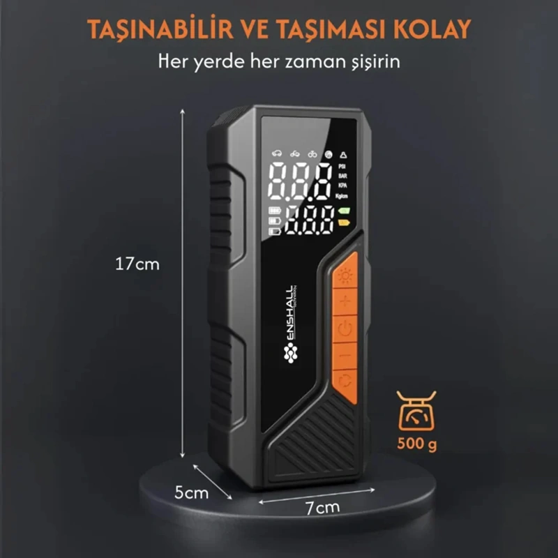 Rico 022-RC4076 Şarjlı Dijital Hava Kompresörü