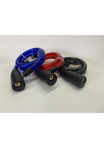 KNT 12 MM 80 CM ANAHTARLI KİLİT 3 FARKLI RENK SEÇENEKLİ Siyah