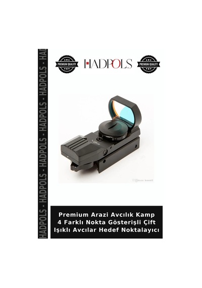 Premium Arazi Avcılık Kamp 4 Farklı Nokta Gösterişli Çift Işıklı Avcılar Hedef Noktalayıcı