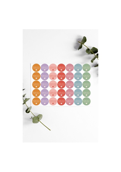 Bu Paket Sizin İçin Özenle Hazırlandı Thank You Teşekkür Stickers