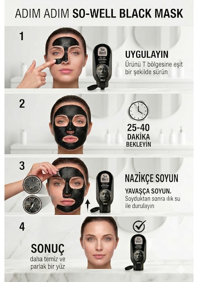 Soyulabilen Siyah Maske Peel-off Black Mask 100 Ml Siyah Nokta Karşıtı
