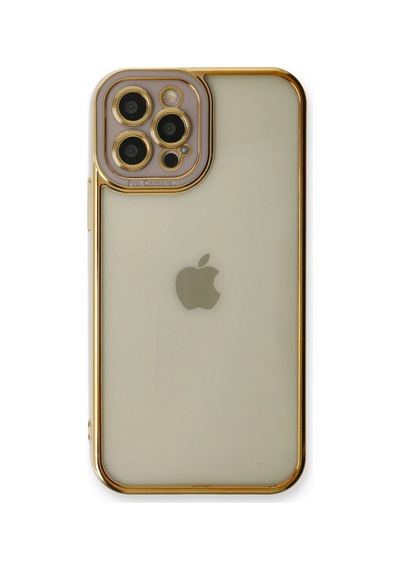 Apple iPhone Uyumlu  Uyumlu 12 Pro Max Kılıf Liva Lens Silikon - Lila Renkli