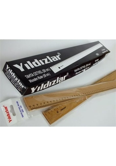 Yıldızlar Tahta Cetvel 50 Cm Wooden Ruler Okul Gereçleri Ahşap Cetvel Diğer