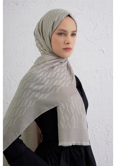 Armine Monogram Desen Edition Şal Krem