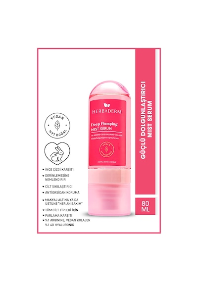 Herbaderm Güçlü Dolgunlaştırıcı Mist Serum 80 ML