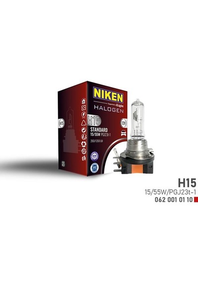 Nıken H15 15w/55w Halojen Ampul Pgj23t-1 12v