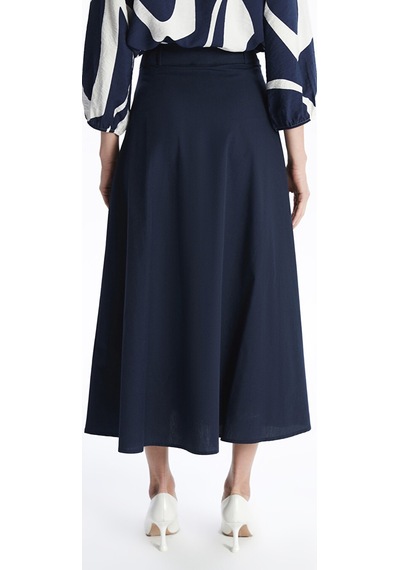 Lcwaıkıkı Classic Lacivert Standart Fit Poplin Kadın Etek