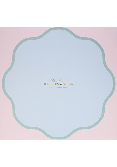 Meri Meri - Dalgalı Yuvarlak Pastel Servis Matı - 12 Adet