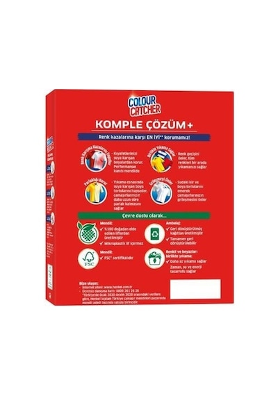 10'lu X 3 Renk Koruyucu Mendil İle Çamaşır Koruma
